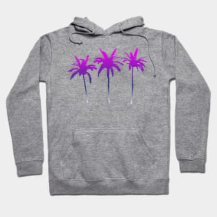 purple pink palm tree design Hoodie